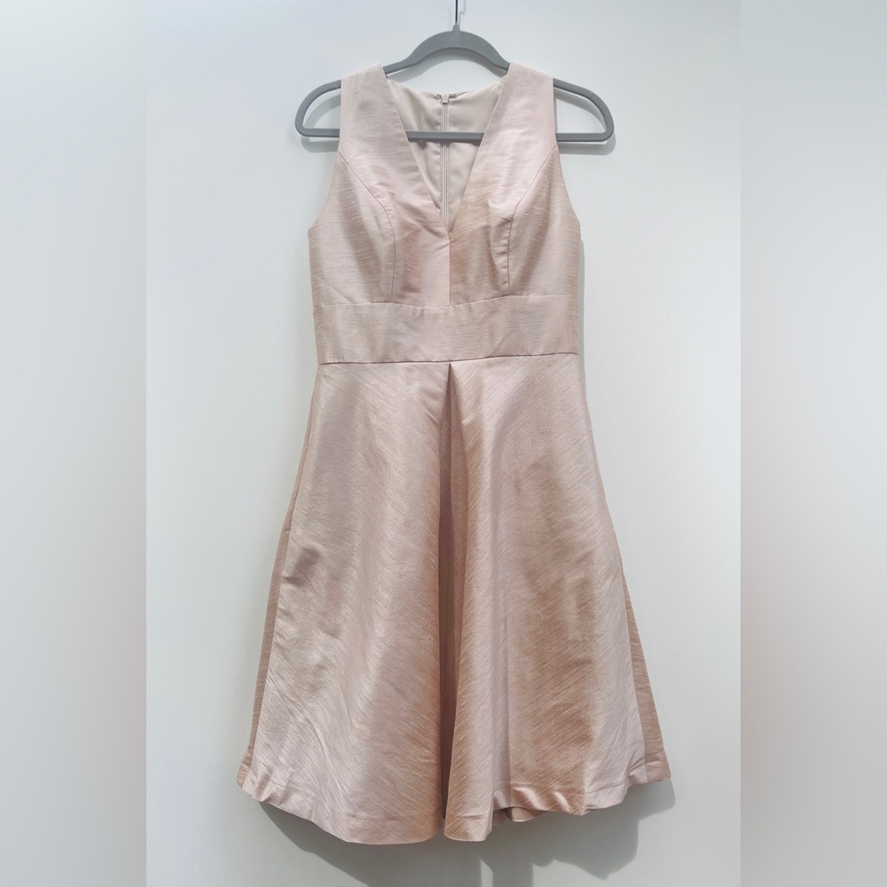 ALFRED SUNG Satin Blush bridesmaid dress